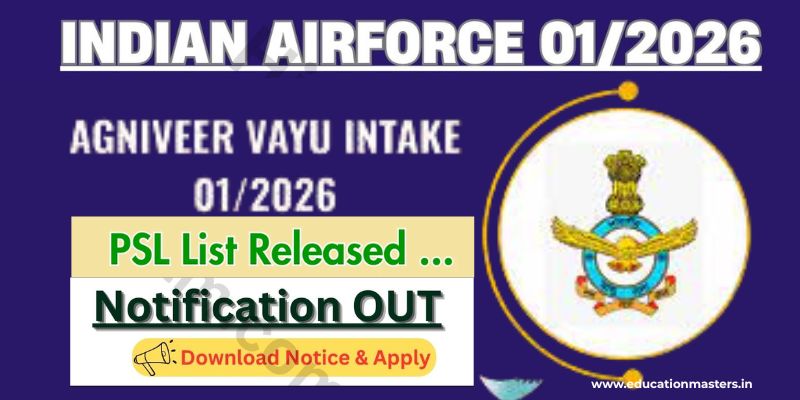 Indian Air Force Agniveer PSL List 2025